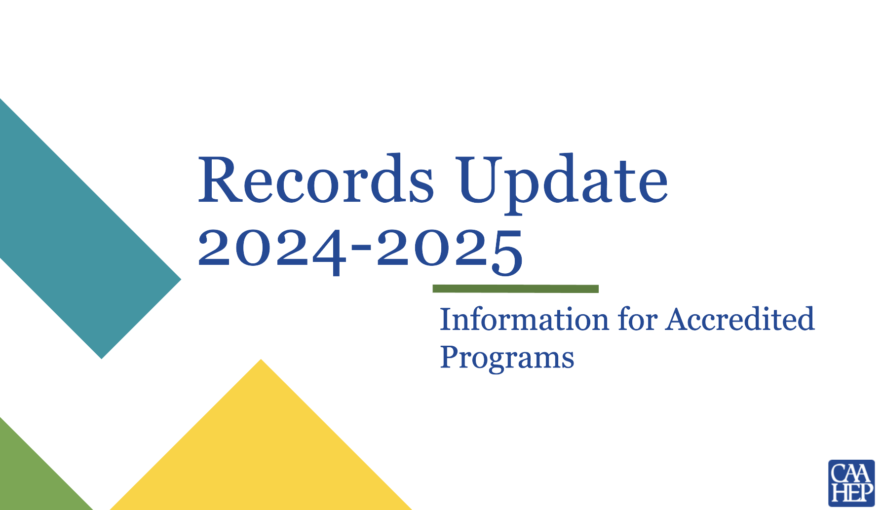 Records Update slide image